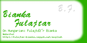 bianka fulajtar business card